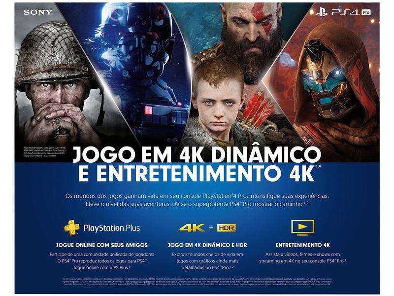 Playstation 4 Pro 1TB 1 Controle Sony - Headset - Outros Games